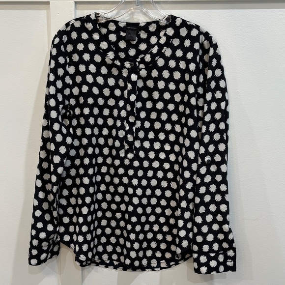 Ann Taylor Tops - Ann Taylor Polka Dot Long Sleeve Women's Top